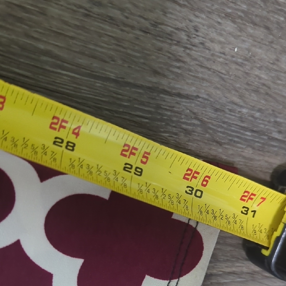 Soft Feel Elastic Stylish Burgundy and White Patterned Pants - Picture 6 of 6